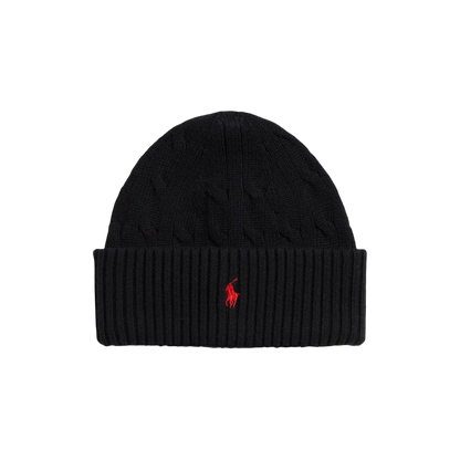 Ralph Lauren polo knit hat black