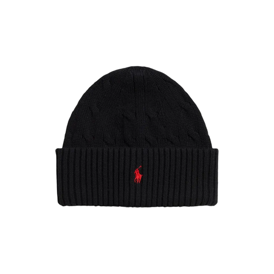 Ralph Lauren polo knit hat black